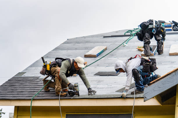 Professional Gutter Installation technician working in Dale, PA
